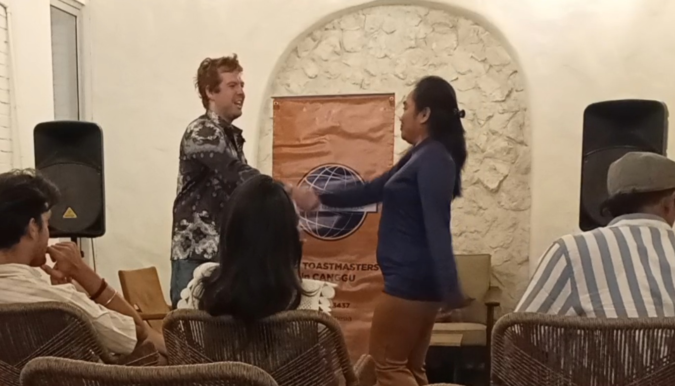 Kyle and Hani Canggu Toastmasters